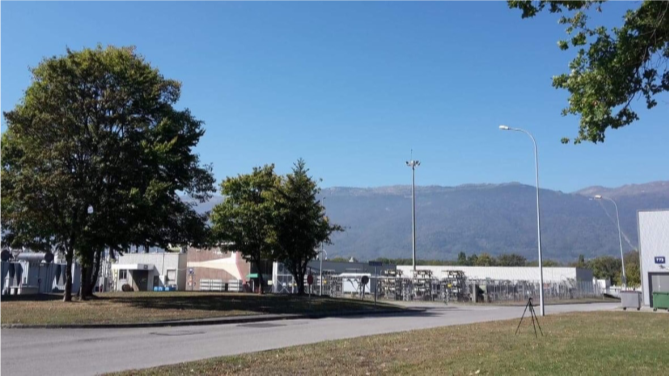 Figure 1: Magnetic field measurement near the sub-power station on the Prevessin, CERN site.